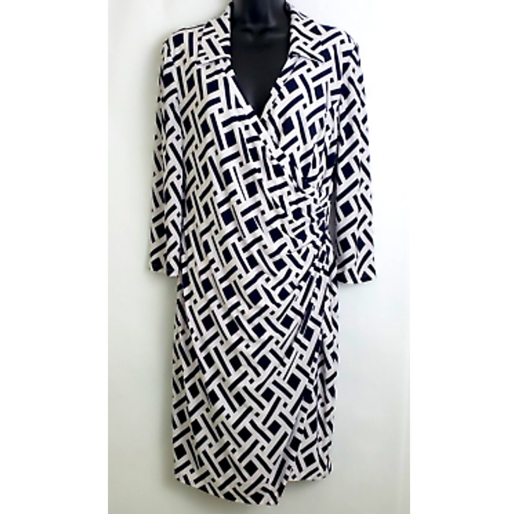 American Living Plus Size Faux Wrap Dress